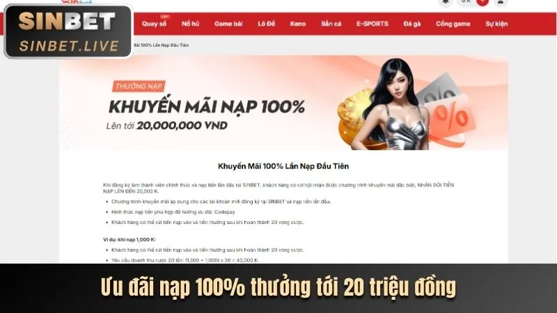 Thưởng chào mừng bkwin app